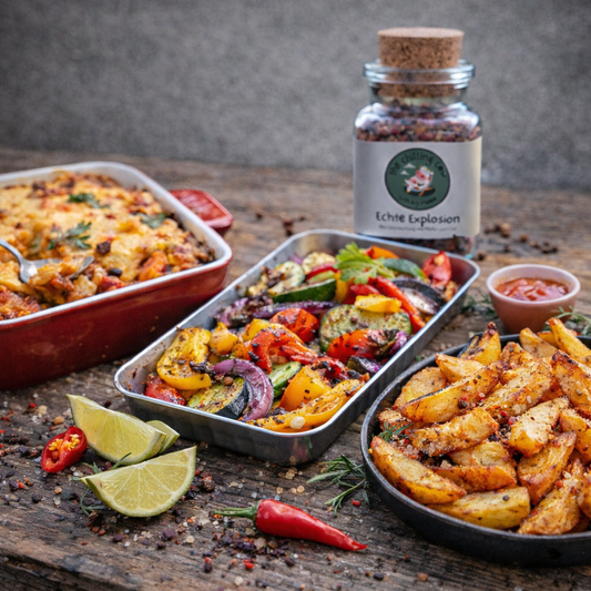 Echte Explosion - Gewürzsalz mit Pfeffer, Chili, Knoblauch und Paprika