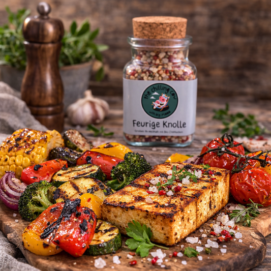 Feurige Knolle - Grobes Meersalz mit Chili und Knoblauch