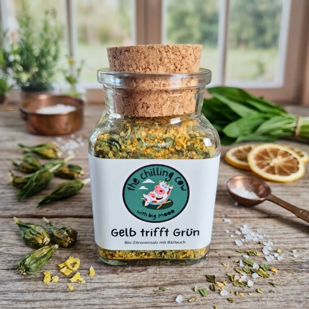 Gelb trifft Grün - Zitronensalz mit Bärlauch