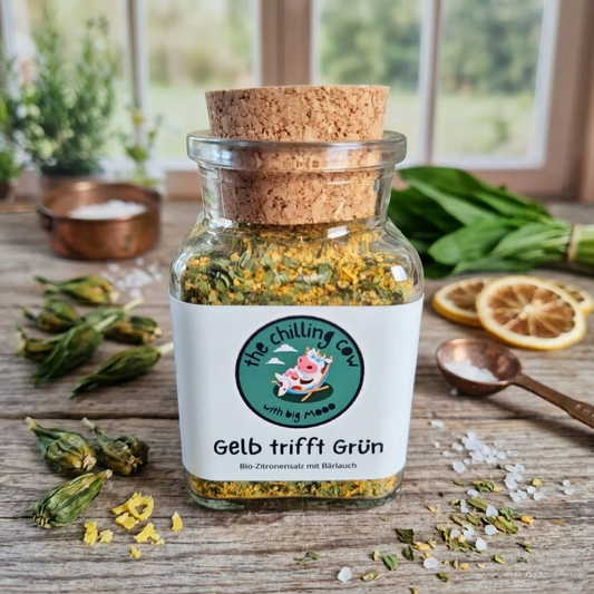 Gelb trifft Grün - Zitronensalz mit Bärlauch