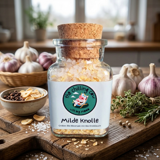 Milde Knolle - Grobes Meersalz mit Knoblauch
