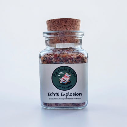 Echte Explosion - Gewürzsalz mit Pfeffer, Chili, Knoblauch und Paprika