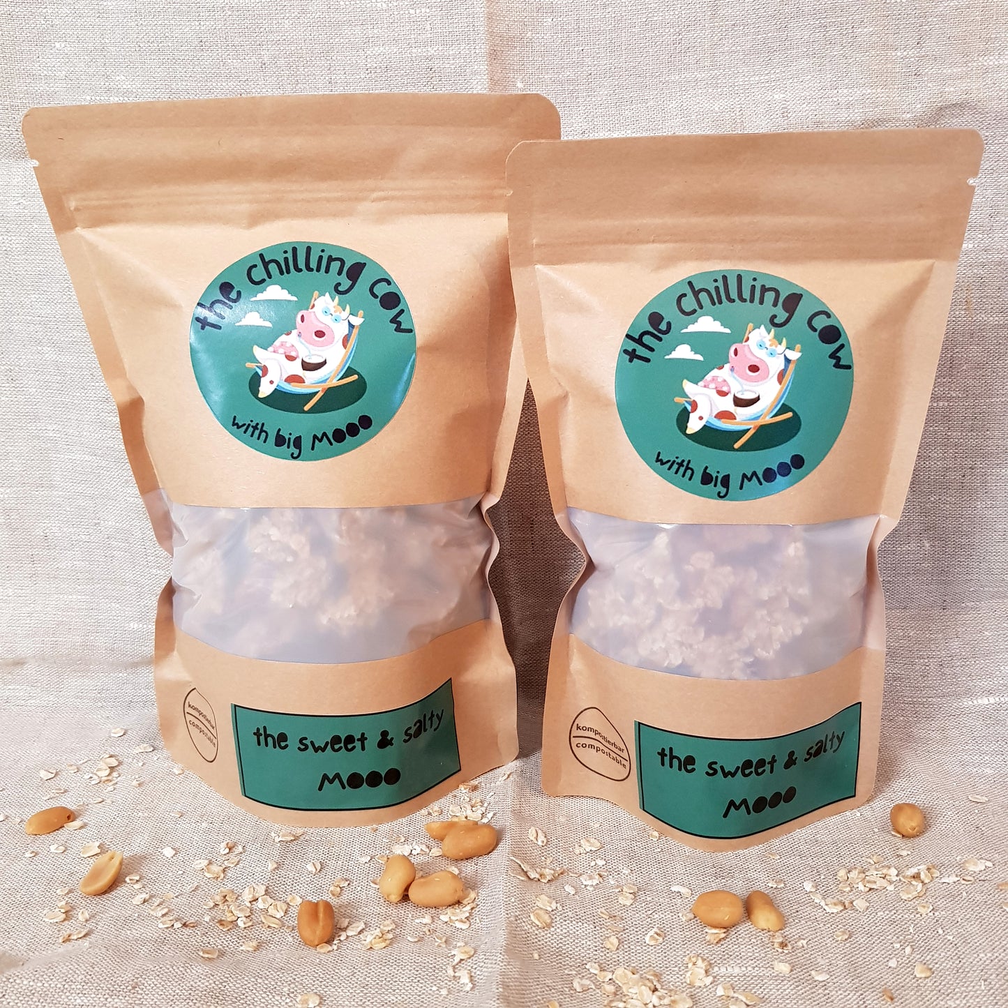 The Sweet & Salty MOOO - veganes Crunchy Müsli mit Erdnuss aus Handarbeit