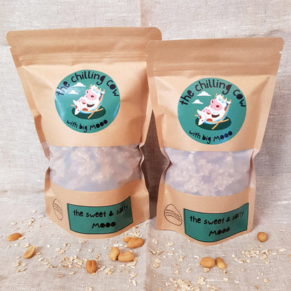 The Sweet & Salty MOOO - veganes Crunchy Müsli mit Erdnuss aus Handarbeit