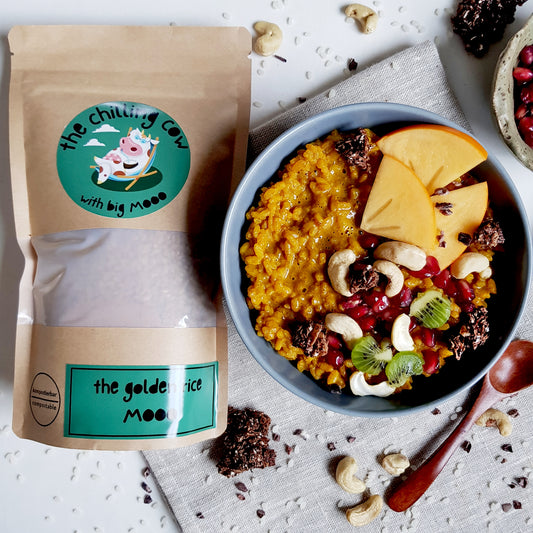 The Golden Rice MOOO - vegane würzige Reismischung aus Handarbeit
