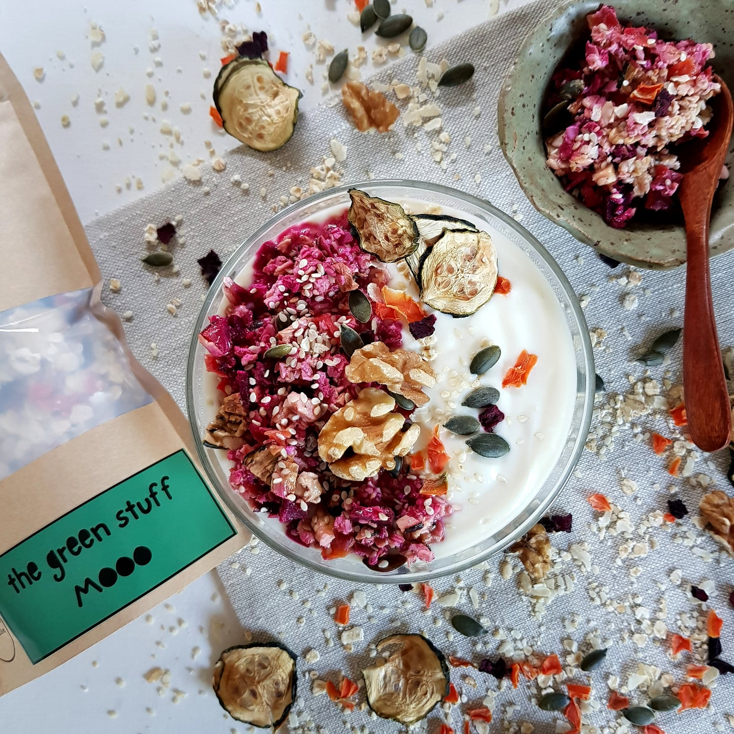 The Green Stuff MOOO - veganes Müsli mit Gemüse aus Handarbeit