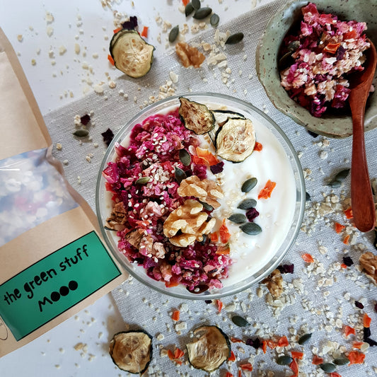 The Green Stuff MOOO - veganes Müsli mit Gemüse aus Handarbeit