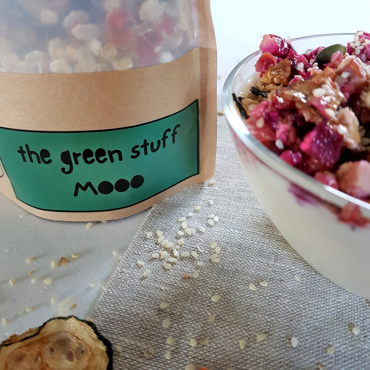 The Green Stuff MOOO - veganes Müsli mit Gemüse aus Handarbeit